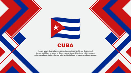 Cuba Flag Abstract Background Design Template. Cuba Independence Day Banner Wallpaper Vector Illustration. Cuba Banner