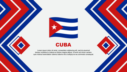 Cuba Flag Abstract Background Design Template. Cuba Independence Day Banner Wallpaper Vector Illustration. Cuba Design