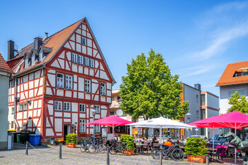 Marktplatz, Hungen, Hessen, Deutschland 