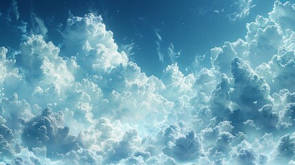 Fototapeta na wymiar a view of clouds in the sky above, in the style of photorealistic rendering, high-angle. Generative AI