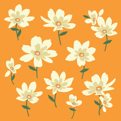 Abstract flower material ideal for textile design,