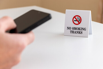 禁煙席のテーブル