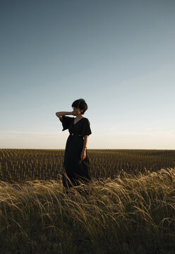 Woman in a field 