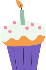 Birthday Cupcake With Candle