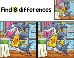 Shark with an Apron Spatula Find The Differences