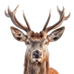 face of Deer isolated on transparent background, element remove background, element for design - animal, wildlife, animal themes