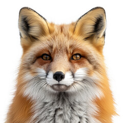 face of Foxisolated on transparent background, element remove background, element for design - animal, wildlife, animal themes