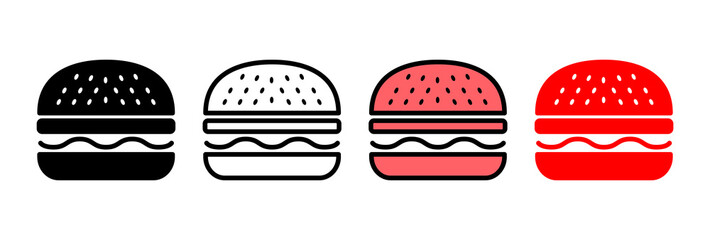 Burger icon vector illustration. burger sign and symbol. hamburger