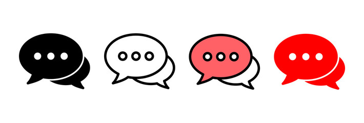 Chat icon vector illustration. speech bubble sign and symbol. comment icon. message