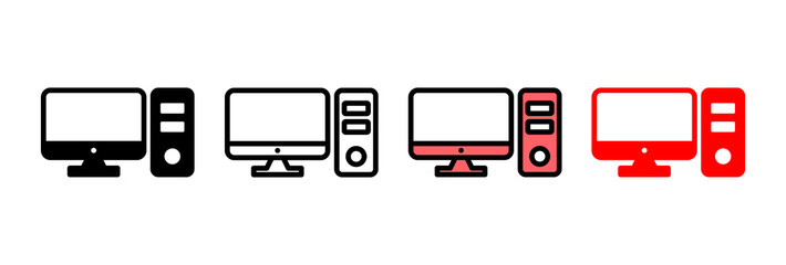 Computer icon vector illustration. computer monitor sign and symbol