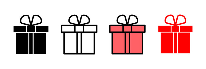 Gift icon vector illustration. gift sign and symbol. birthday gift