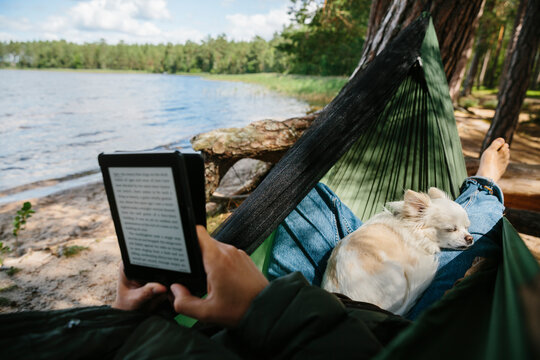 Camping in a hammock 