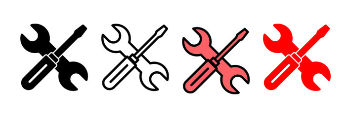 Repair tools icon vector illustration. tool sign and symbol. setting icon. Wrench and screwdriver. Service