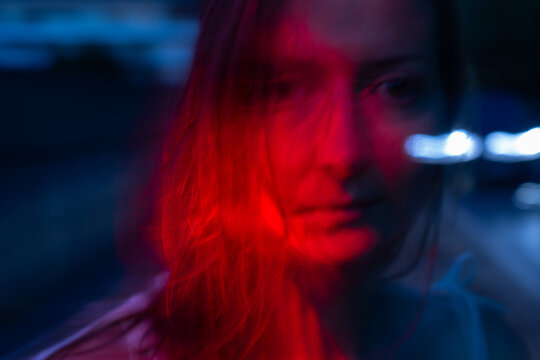 mental health, portrait of tired sad woman looking at camera, grief