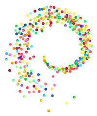 Swirling Confetti Helix