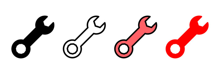 Fototapeta premium Wrench icon vector illustration. repair icon. tools sign and symbol