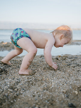Toddler's First Steps on Pebble Beach