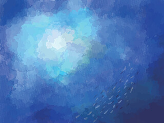 Obraz premium 深海のイラスト