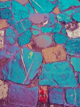 An old cobblestone path of medieval Petrovaradin fortress.