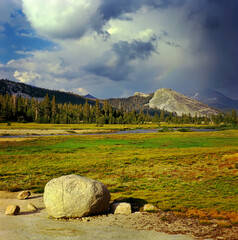 Tuolumne Meadows in Yosemite National Park, California, USA, UNESCO World Heritage Site