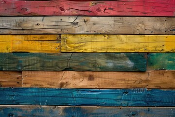 Colorful Wood Planks Background