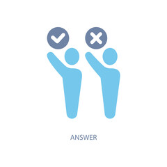 answer concept line icon. Simple element illustration. answer concept outline symbol design.