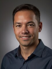 Fototapeta premium A corporate headshot of a male employee in his early thirties