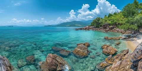 breathtaking landscapes island Koh Samui in Thailand - obrazy, fototapety, plakaty