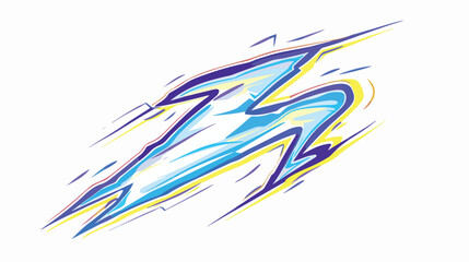Lightning icon isolated on white background cartoon