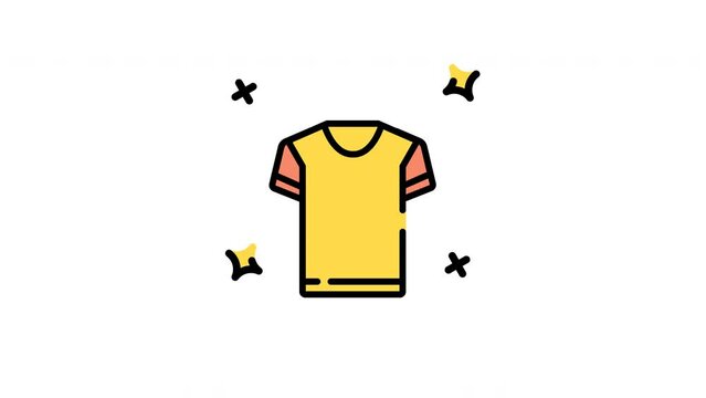 Yellow shirt with a star suitable for kids clothing Animated brands, summerthemed designs, fashion blogs, and playful apparel advertisements. Bright and cheerful.
