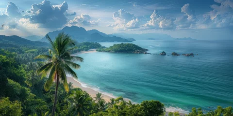 Crédence de cuisine en verre imprimé Bleu Jeans breathtaking landscapes island Koh Samui in Thailand