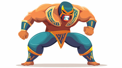 Luchador isolated on white background cartoon vector