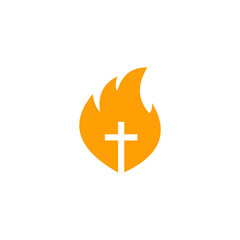 cross in fire