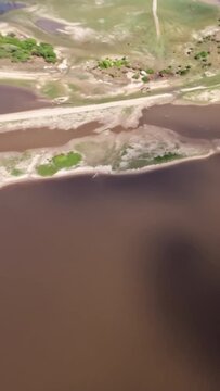 Overhead view of Paragua river in Venezuela