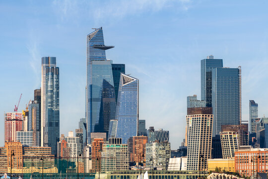 The Hudson Yards from across the Hudson River