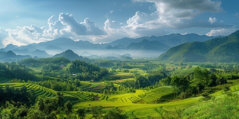 Naklejka na ściany i meble breathtaking landscapes of Vietnam