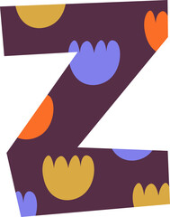 Z Letter Childish Alphabet