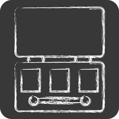 Obraz premium Icon Eyeshadow Palette. related to Fashion symbol. chalk Style. simple design editable. simple illustration