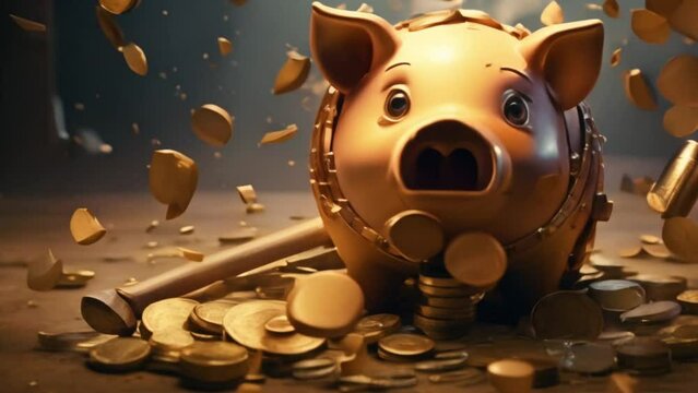 piggy bank with coin return on investment
