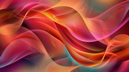 Fototapeta premium Abstract Fractal Wave Design in Blue and Orange with Light Motion Effect