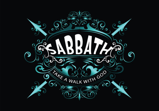 SABBATH word lettering custom logo design