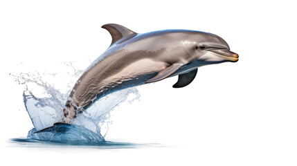 Dolphin's Leaping Ballet on Transparent Background