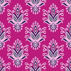 Fototapeta na wymiar Ikat Flower Pattern Ethnic Geometric native tribal boho motif aztec textile fabric carpet mandalas African