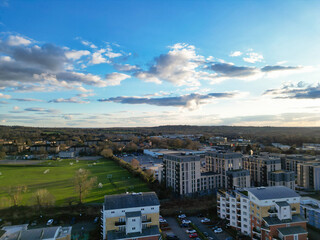 Obraz premium Aerial View of Watford City of England UK