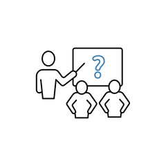 Fototapeta premium training concept line icon. Simple element illustration. training concept outline symbol design.