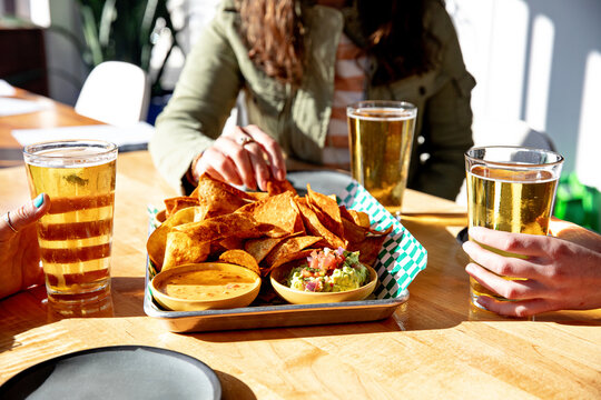 Chips and dips and beer