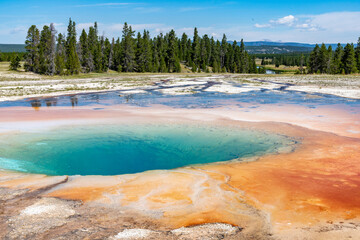 Midway Geyser Basin, Yellowstone, Wyoming...