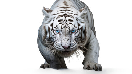 Regal White Tiger on Transparent Background