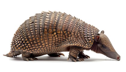 Obraz premium Mulita, Armadillo of six bands, on to white background