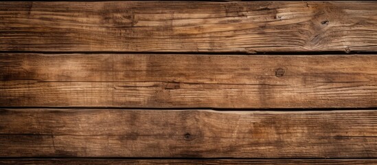 Fototapeta na wymiar This image features a weathered wooden wall with a brown background, showcasing a triple texture of aging wood. The vintage wood background adds a rustic and textured element to the scene.